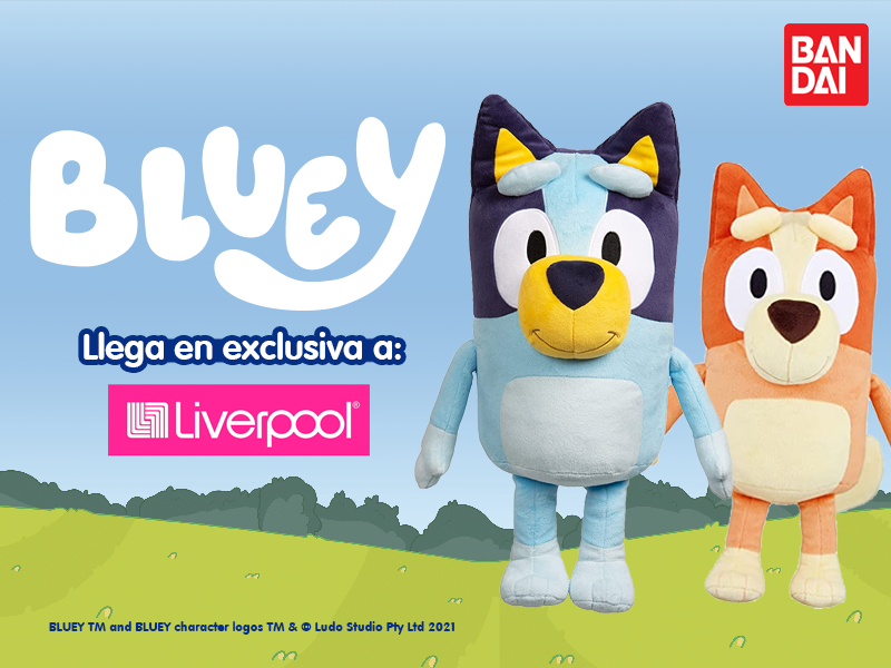 Bluey llega a Liverpool en Exclusiva, busca los mejores juguetes de Bluey