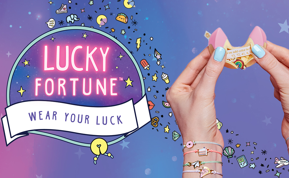 Lucky Fortune, 4 pack, pulseras de la suerte, regalo para niña, galletas de la fortuna, pulseras compartidas, concurso bandai, bandai méxico